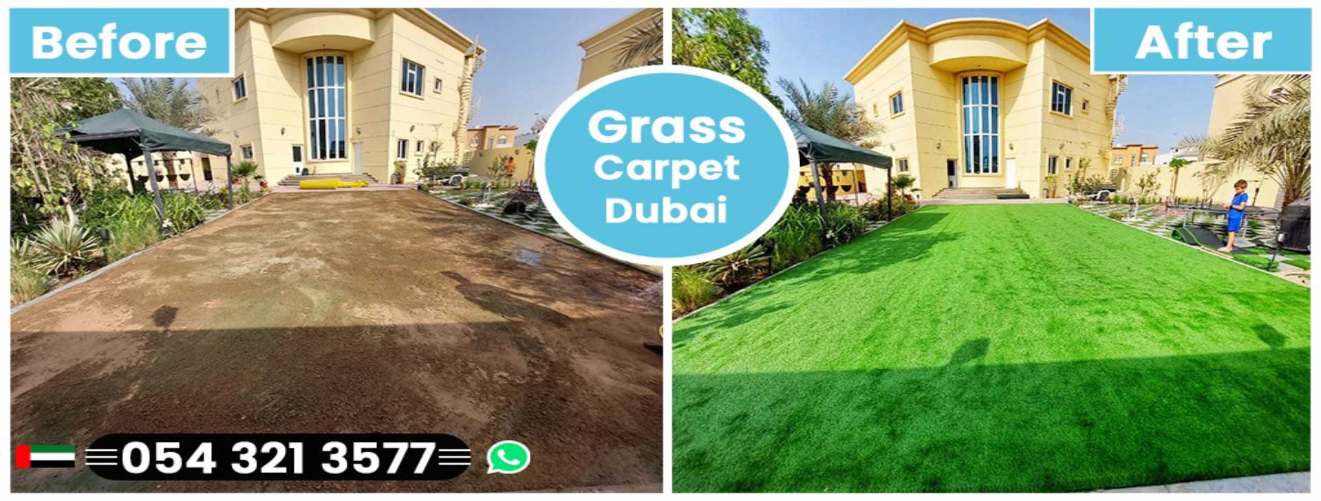 Al Barsha South artificial grass installation