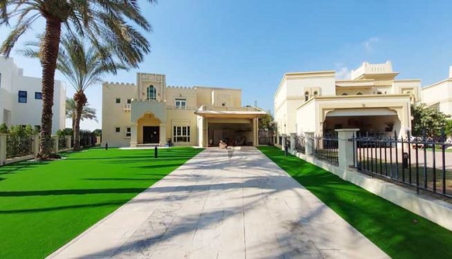 Artificial grass installation Jumeirah village Dubai