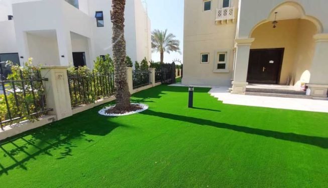 Artificial grass installation Jumeirah village Dubai